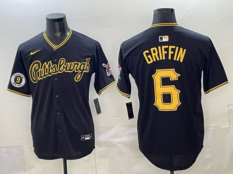 Men Pittsburgh Pirates #6 Griffin black Game 2026 Nike MLB Jersey 0401003